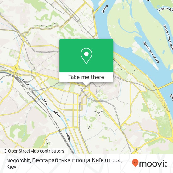 Карта Negorchit, Бессарабська площа Київ 01004