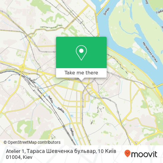 Atelier 1, Тараса Шевченка бульвар, 10 Київ 01004 map