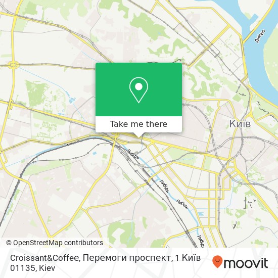 Карта Croissant&Coffeе, Перемоги проспект, 1 Київ 01135