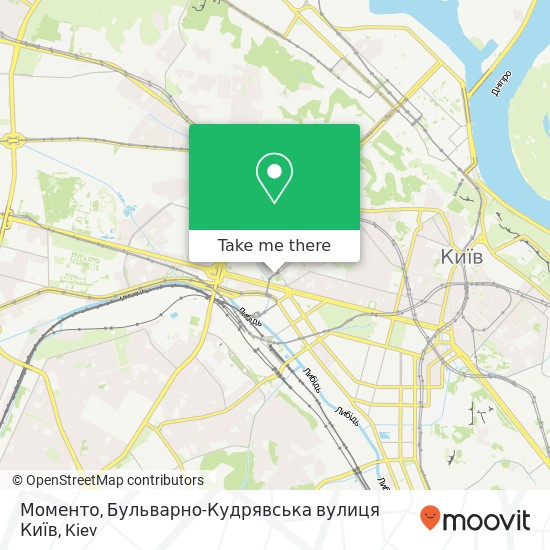 Моменто, Бульварно-Кудрявська вулиця Київ map