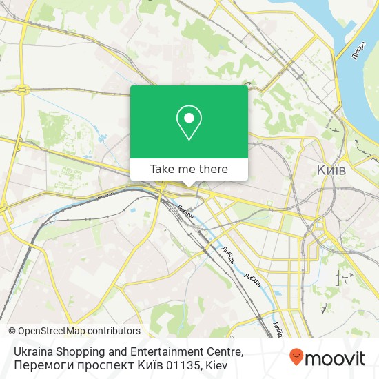Ukraina Shopping and Entertainment Centre, Перемоги проспект Київ 01135 map