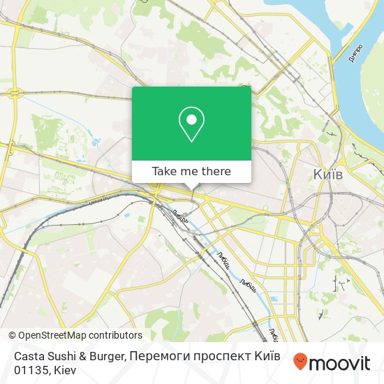 Карта Casta Sushi & Burger, Перемоги проспект Київ 01135