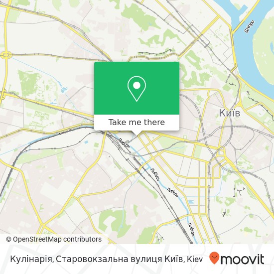 Кулінарія, Старовокзальна вулиця Київ map