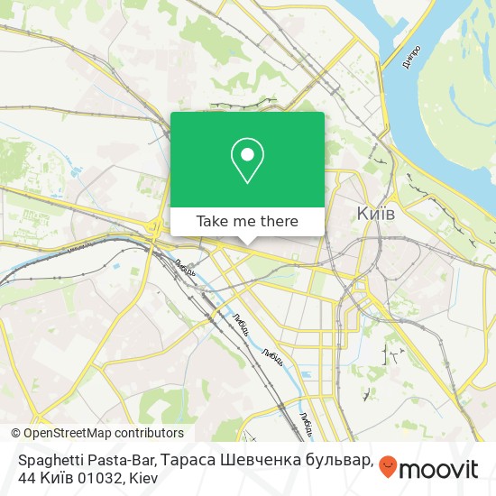 Spaghetti Pasta-Bar, Тараса Шевченка бульвар, 44 Київ 01032 map