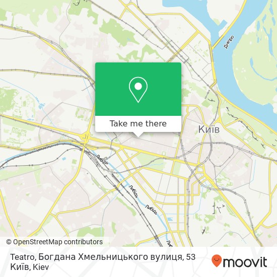 Карта Teatro, Богдана Хмельницького вулиця, 53 Київ