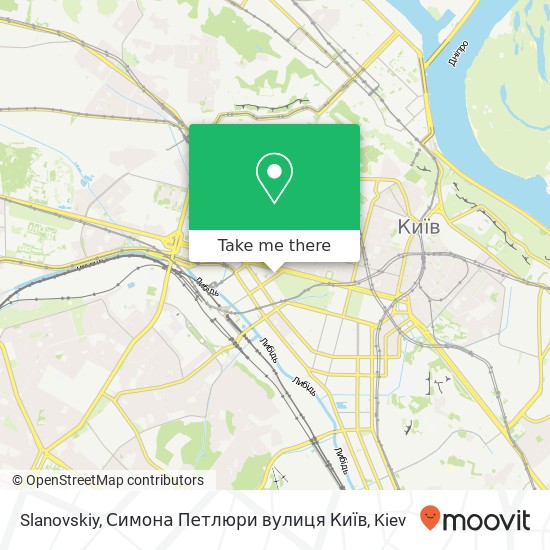 Карта Slanovskiy, Симона Петлюри вулиця Київ