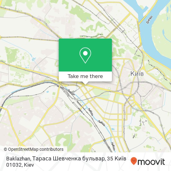 Карта Baklazhan, Тараса Шевченка бульвар, 35 Київ 01032
