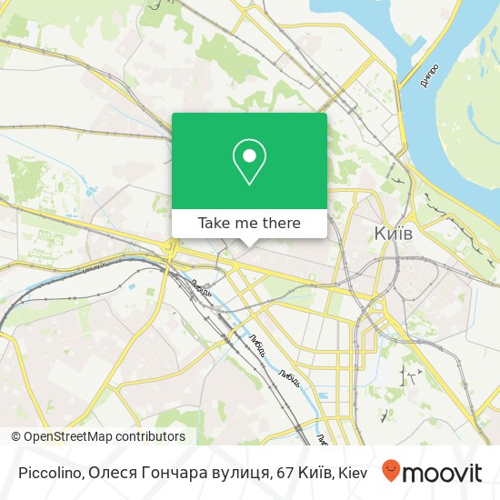 Карта Piccolino, Олеся Гончара вулиця, 67 Київ