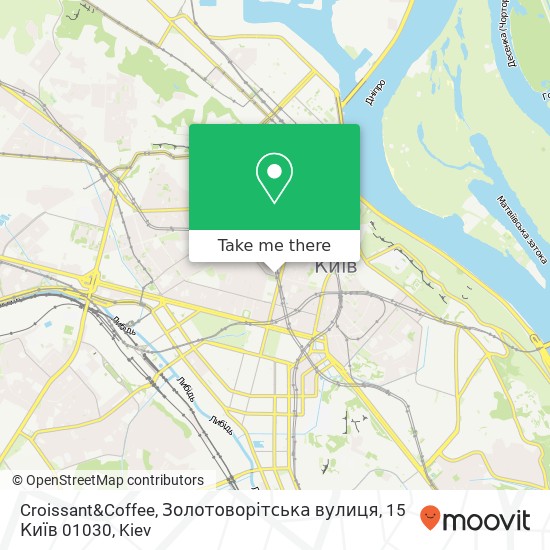 Croissant&Coffee, Золотоворітська вулиця, 15 Київ 01030 map