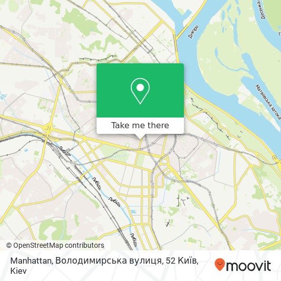 Manhattan, Володимирська вулиця, 52 Київ map