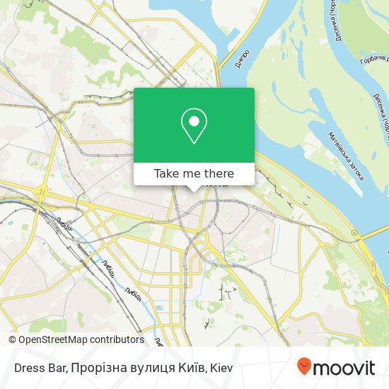Карта Dress Bar, Прорізна вулиця Київ