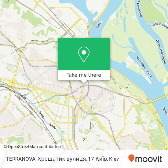 Карта TERRANOVA, Хрещатик вулиця, 17 Київ