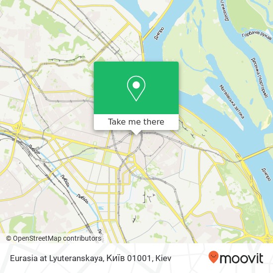 Eurasia at Lyuteranskaya, Київ 01001 map