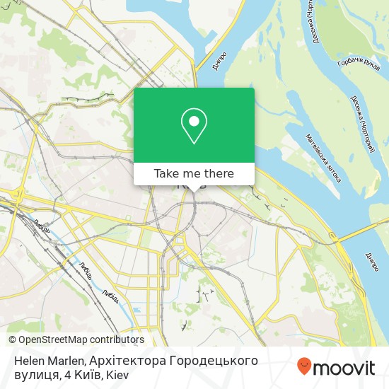 Helen Marlen, Архітектора Городецького вулиця, 4 Київ map