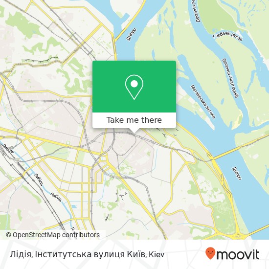 Лідія, Інститутська вулиця Київ map