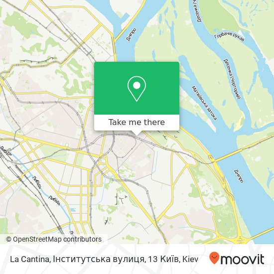 La Cantina, Інститутська вулиця, 13 Київ map