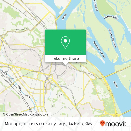 Моцарт, Інститутська вулиця, 14 Київ map