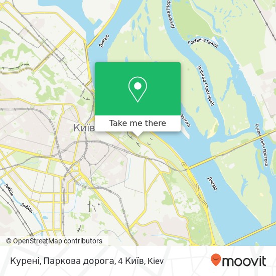 Курені, Паркова дорога, 4 Київ map