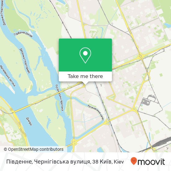 Південне, Чернігівська вулиця, 38 Київ map