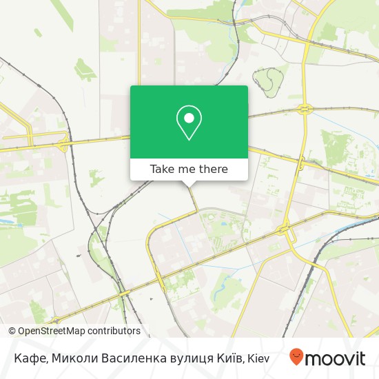 Кафе, Миколи Василенка вулиця Київ map