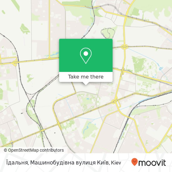 Їдальня, Машинобудівна вулиця Київ map