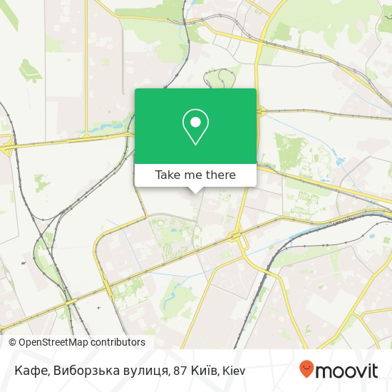 Кафе, Виборзька вулиця, 87 Київ map