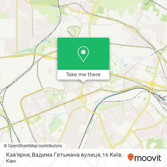 Карта Кав'ярня, Вадима Гетьмана вулиця, 16 Київ
