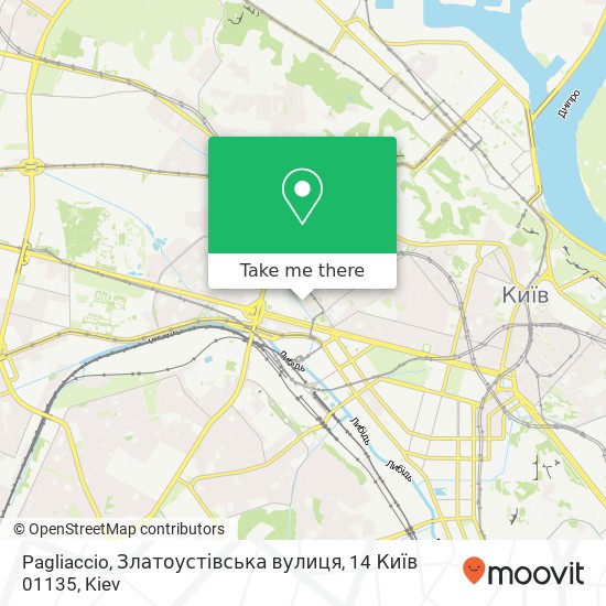 Карта Pagliaccio, Златоустівська вулиця, 14 Київ 01135