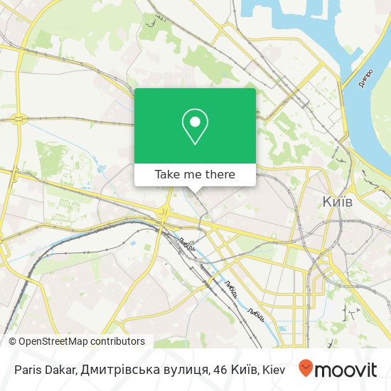 Paris Dakar, Дмитрівська вулиця, 46 Київ map