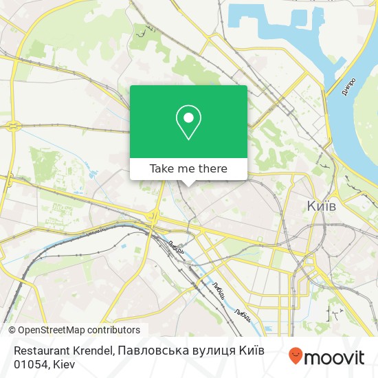 Restaurant Krendel, Павловська вулиця Київ 01054 map