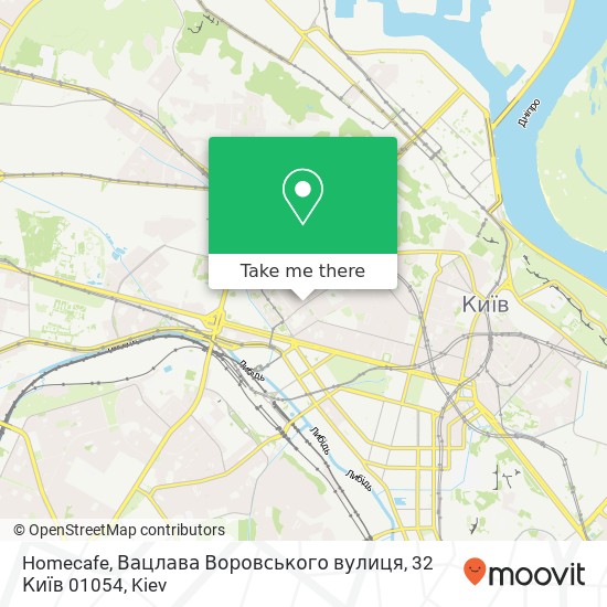 Карта Homecafe, Вацлава Воровського вулиця, 32 Київ 01054