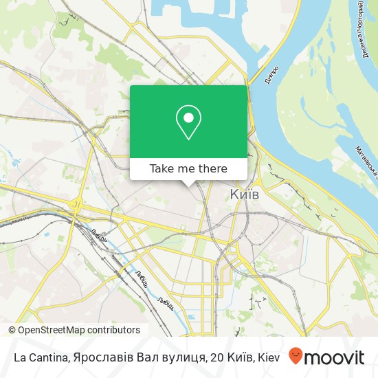 La Cantina, Ярославів Вал вулиця, 20 Київ map