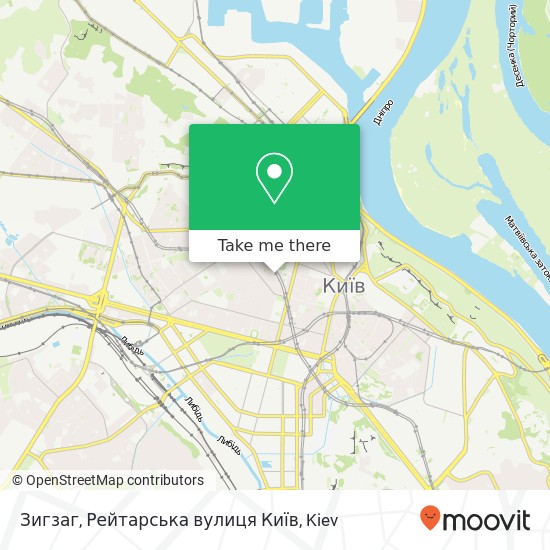 Зигзаг, Рейтарська вулиця Київ map