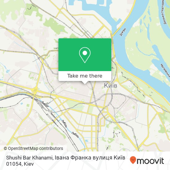 Shushi Bar Khanami, Івана Франка вулиця Київ 01054 map