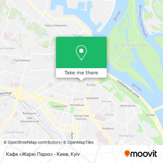 Карта Кафе «Жарю Парю» - Киев