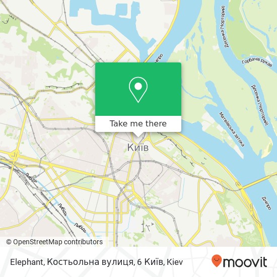 Карта Elephant, Костьольна вулиця, 6 Київ