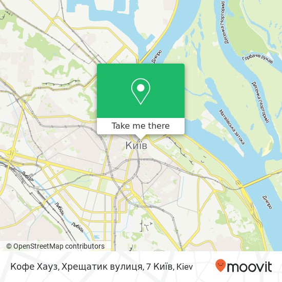 Кофе Хауз, Хрещатик вулиця, 7 Київ map