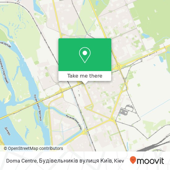 Карта Doma Centre, Будівельників вулиця Київ