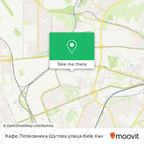 Кафе, Полковника Шутова улица Київ map