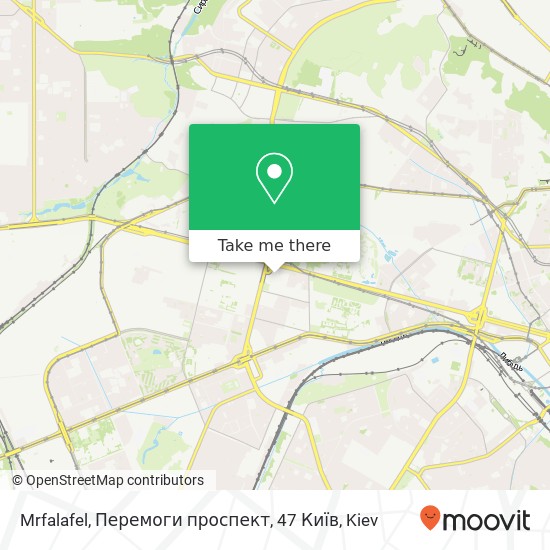 Карта Mrfalafel, Перемоги проспект, 47 Київ