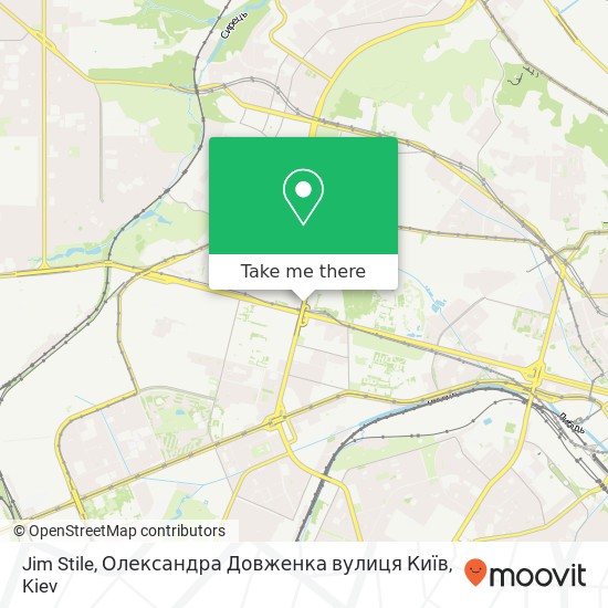 Карта Jim Stile, Олександра Довженка вулиця Київ