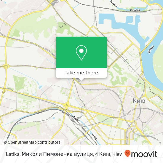 Latika, Миколи Пимоненка вулиця, 4 Київ map