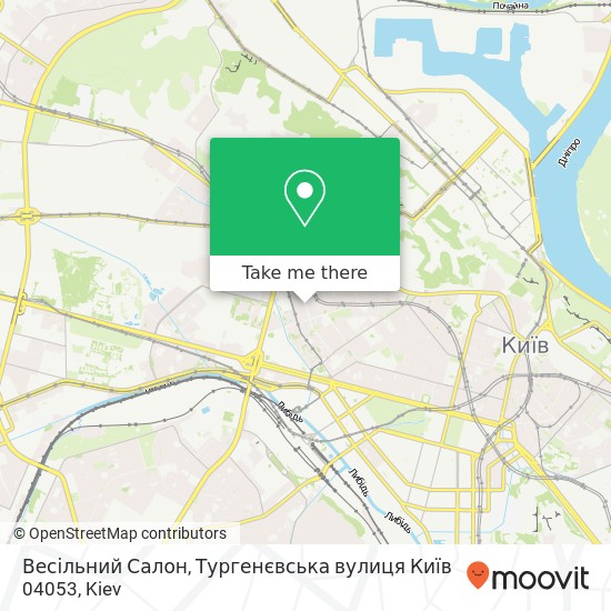 Весільний Салон, Тургенєвська вулиця Київ 04053 map