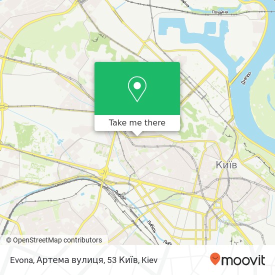 Карта Evona, Артема вулиця, 53 Київ