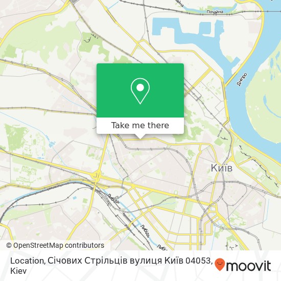 Location, Січових Стрільців вулиця Київ 04053 map