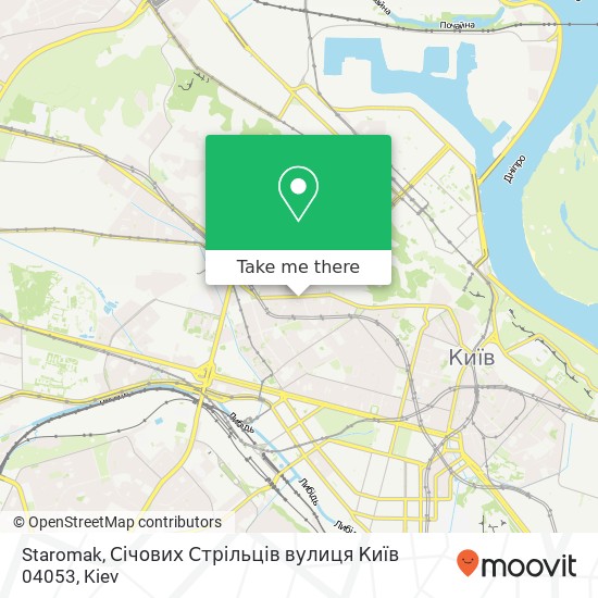 Карта Staromak, Січових Стрільців вулиця Київ 04053