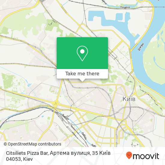 Citsiliets Pizza Bar, Артема вулиця, 35 Київ 04053 map