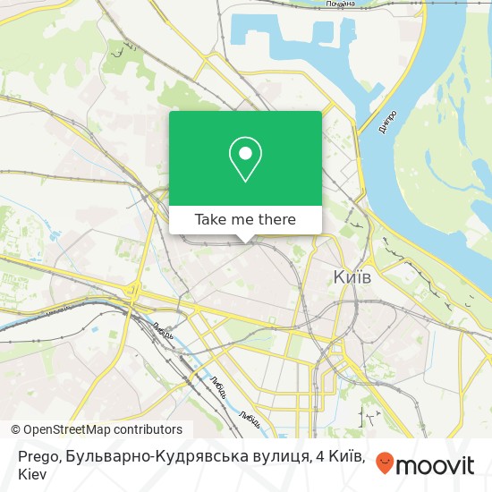 Prego, Бульварно-Кудрявська вулиця, 4 Київ map