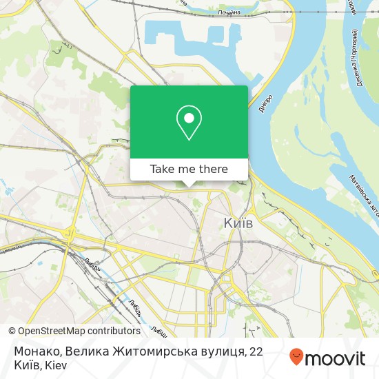 Монако, Велика Житомирська вулиця, 22 Київ map