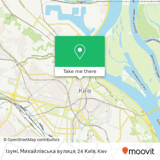 Ізумі, Михайлівська вулиця, 24 Київ map